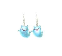 Lovely Ghost Glow-In-The-Dark Dangle Earrings All Saints' Day Charm Spooky Pendant Earrings Halloween Party Jewelry Gifts for Women, Zinc, No Gemstone