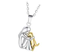 Lovely Girl And Dog Pendant Necklace/Earrings Symbolizing Innocent Friendship Accessory Handmade Pet Lover Gift Pet Lover Gift