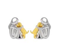 Lovely Girl And Dog Pendant Necklace/Earrings Symbolizing Innocent Friendship Accessory Handmade Pet Lover Gift Pet Lover Gift