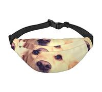 Lovely Golden Dog Fanny Pack for Women Men Waist Bag Adjustable Belt Casual Chest Bag Bum Bags for Travel Hiking Waist Packs