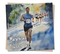 Lovely Good Luck Marathon Card For a Special Man - Running, Runner - You Got This - Congratulations, Celebrations - For a Loved One, Relative, Family, Friend, Boyfriend, Husband