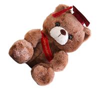Lovely Graduation Bear with Cap, Stuffed Animals Plush Doll, 2026 Grad Bear for Her, 9in Fluffy-toy Soft Primary High School College Personalised Gifts