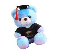 Lovely Graduation Bear with Cap, Stuffed Animals Plush Doll, 2026 Grad Bear for Her, 9in Fluffy-toy Soft Primary High School College Personalised Gifts