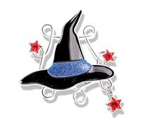 Lovely Halloween Party Lapel Pin Halloween Fun Specter With Pumpkin Head Broomsticks Pin For Collectible Accessory Kids Friendly Badge