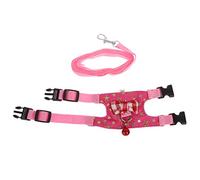 Lovely Hamster Harness Vest Kit Adjustable Walking Rope Comfortable for Gerbil Chinchillas Squirrel Small Animals Animal Traction Lead Strap Protection Cone Neck Recovery Elizabethan Collar Set