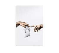 Lovely Hand Of God And Adam Funny Toilet Paper Mural Poster Prints Canvas Painting Wall Art Home Decor Bathroom Study Poster Decorative Painting Canvas Wall Posters And Art Picture Print Modern Family