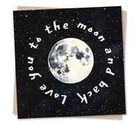 Lovely Happy Birthday or Thinking Of You Card For Loved One - Starry Night - Love You To The Moon And Back - For Daughter, Son, Child, Grandchild, Best Friend, Partner
