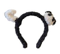 Lovely Headband Non Slip Hair Barrettes For Children White&Black Panda Shape Pins And Elastic Rope