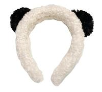 Lovely Headband Non Slip Hair Barrettes For Children White&Black Panda Shape Pins And Elastic Rope