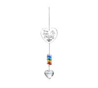 Lovely Heart Crystal Wind Chimes Colorful Window Hanging Decors Delicate Present for Mom on Various Occasion Spectrum Wind Toll