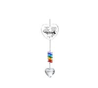 Lovely Heart Crystal Wind Chimes Colorful Window Hanging Decors Delicate Present for Mom on Various Occasion Spectrum Wind Toll