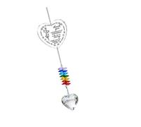 Lovely Heart Crystal Wind Chimes Colorful Window Hanging Decors Delicate Present for Mom on Various Occasion Spectrum Wind Toll
