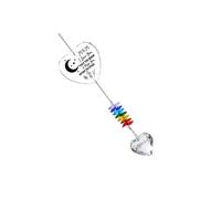 Lovely Heart Crystal Wind Chimes Colorful Window Hanging Decors Delicate Present for Mom on Various Occasion Spectrum Wind Toll