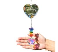 Lovely Heart Crystal Wind Chimes Colorful Window Hanging Decors Delicate Present for Mom on Various Occasion Spectrum Wind Toll