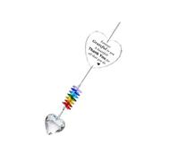 Lovely Heart Crystal Wind Chimes Colorful Window Hanging Decors Delicate Present for Mom on Various Occasion Spectrum Wind Toll