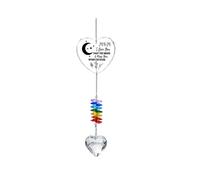 Lovely Heart Crystal Wind Chimes Colorful Window Hanging Decors Delicate Present for Mom on Various Occasion Spectrum Wind Toll