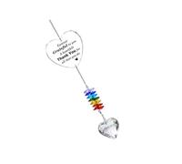Lovely Heart Crystal Wind Chimes Colorful Window Hanging Decors Delicate Present for Mom on Various Occasion Spectrum Wind Toll