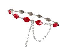 Lovely Heart Shape Waist Jewelry Chain Versatile Long Waist Decoration Chain Suitable for Multiple Outfit Styles Dripping Oil Painted Accessory Colorful Oil