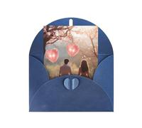 Lovely Hearts Print Adorable Blank Cards& Envelopes,Unique Designs Perfect for Festivals, Invitations
