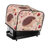 Lovely Hedgehog 4 Slice Toaster Covers Quilted Bread Maker Cover Small Appliance Cover With Handle Toasters Dust Cover For Home Table Kitchen Decor
