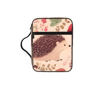 Lovely Hedgehog Bible Cover Case Waterproof Bible Bag with Handle Organizer Storage Book Cover for Bible Study