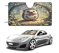 Lovely Hedgehog Car Windshield Sun Shade Thickened Automotive Glass Sunshade Foldable Sun Shade Keeps Your Vehicle Cool Universal Windshield Cover for Car Trucks SUV