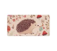 Lovely Hedgehog Desk Mat with Stitched Edges, Rubber Mouse Mat for Keyboard Mats Non-Slip Waterproof Desk Pad Office Supplies Large Gaming Mouse Pad for Home Work