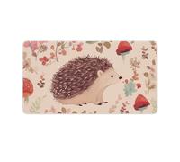 Lovely Hedgehog Desk Mat with Stitched Edges, Rubber Mouse Mat for Keyboard Mats Non-Slip Waterproof Desk Pad Office Supplies Large Gaming Mouse Pad for Home Work