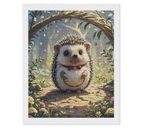 Lovely Hedgehog Diamond Art Kits for Adults 16"x20" DIY Diamond Painting Kit for Beginners Gem Art Painting with Round Full Drill Diamonds DIY Paint Paintings for Home Wall Decor Gift