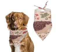 Lovely Hedgehog Dog Bandana Cozy Soft Triangle Dog Scarf Washable Adjustable Pet Bib Cute Lightweight Breathable Pet Scarf for Small Medium Large Cat Dog Scarves