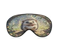 Lovely Hedgehog Eye Mask, Adjustable Strip, Blocks Light Sleep Mask, Sleep Eye Mask for Night Sleeping Travel Nap 8.1 * 4.1 Inches