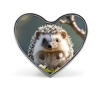 Lovely Hedgehog Lapel Pin Exquisite Fashion Brooches Personalized Buttons Badge Novelty Unique Button Pins Cute Heart Shaped Pins Metal Buttons for Backpack Hat Bag Jacket