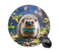 Lovely Hedgehog Mouse Pad for Office, Mouse Mat with Non-Slip Base, Waterproof Desk Pad Protector for Home, Personalized Mouses Mat for Travel, Outdoor, 7.8" X 7.8"