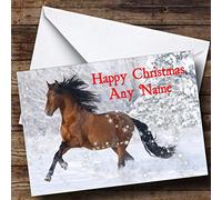 Lovely Horse Christmas Card Personalised | Christmas Card | Animal Themed Christmas Card
