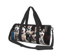 Lovely Husky Duffle Bag With Shoes Compartment And Adjustable Strap,Foldable Travel Duffel Bags For Men Women,Waterproof Duffel Bags, Black, One Size