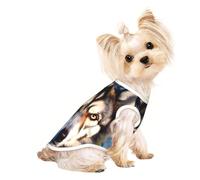 Lovely Husky Print Dog Lightweight Shirt,Summer Cool Breathable Dog T-Shirts,Pet Sleeveless Stretchy Clothes