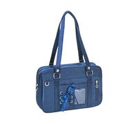 Lovely Itabag For Pin Display Clear Shoulder Bag Japanese Styles Handbag Commuting Bag Lacing Crossbody Bags Simple Shoulder Commuting Teens Lacing Itabag Casual Crossbody