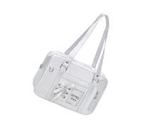 Lovely Itabag With Clear Window Japanese Styles Shoulder Bag Casual Commuting Bags Lacing Crossbody Bag Simple Shoulder Commuting Teens Lacing Itabag Casual Crossbody