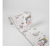 Lovely Kids Lovely KidsWallpaper Borders Self-Adhesive Magic Princess A.S. Création Wallpaper Borders for Kids 5.00 m x 0.155 m Pink Grey White Made in Germany 403755 403755