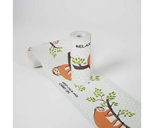 Lovely Kids Wallpaper Borders Self-Adhesive Chill & Relax A.S. Création Wallpaper Borders for Kids 5.00 m x 0.155 m Orange Green Brown Made in Germany 403751 403751
