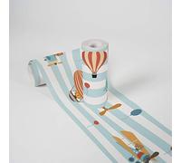 Lovely Kids Wallpaper Borders Self-Adhesive Flying Party A.S. Création Wallpaper Borders for Kids 5.00 m x 0.155 m Blue Orange Brown Made in Germany 403753 403753