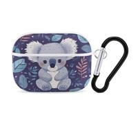 Lovely Koala Airpod Pro Case AirPods 2 Case for Women Hard Shell Protective Cover with Carabiner Keychain Compatible with AirPods Case 2nd 1st Generation, Front LED Visible White