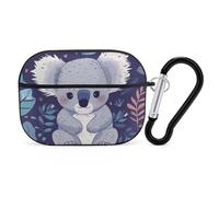 Lovely Koala AirPod Pro Case, Anti Scratch Hard PC Cover with Keychain, AirPod Pro 2nd/1st Case Accessories for Women Men, Black-Style