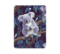 Lovely Koala Car Air Freshener Hanging, Long Lasting Scented Car Aromatherapy Tablets, Square Fragrance Scented Cards for Vehicles, Bedroom, Wardrobe Gray-style