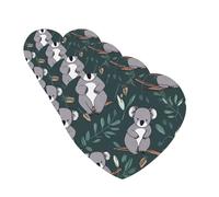 lovely Koala Car Air Fresheners Cards Set of 4 Pieces Personalized Car Fresheners Gifts for Men Women Auto Aromatherapy Tablets Hanging Scented Cards for Wardrobe Bathroom