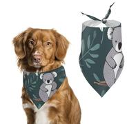 Lovely Koala Dog Bandana for Small Medium Large Dogs Printing Pattern Adjustable Bibs Scarf Soft Washable Triangle Pet Costume Decor