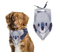 Lovely Koala Dog Bandanas for Feeding Grooming, Triangle Pet Bibs Washable Pets Scarf for Cats & Dogs