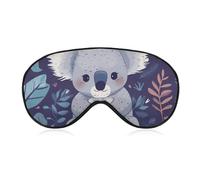 Lovely Koala Eye Mask for Women & Men, Breathable & Adjustable Eye Cover, Ultra Soft Sleep Mask, Lightweight Travel Blindfold for Airplane, Nap, Night Sleeping