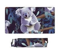Lovely Koala Mouse Pad Large Desk Mat XL PU Leather Desk Pad Waterproof Gaming Mousepad Easy Clean Desk Protector Mat Keyboard Mats, Writing Pad for Office Home 29.5 x 16 in