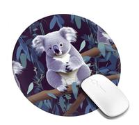 Lovely Koala Mouse Pad Waterproof Gaming Mousepad with Non-Slip Rubber Base Round Computer Mouse Mat for Office Latop Mousepads Washable Cloth Desk Pad 8 x 8 in
